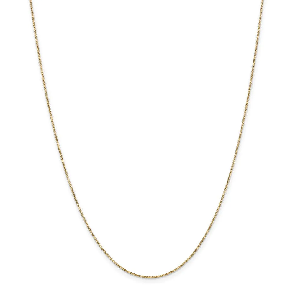 14k Yellow Gold Puffed Heart (15mm) Necklace