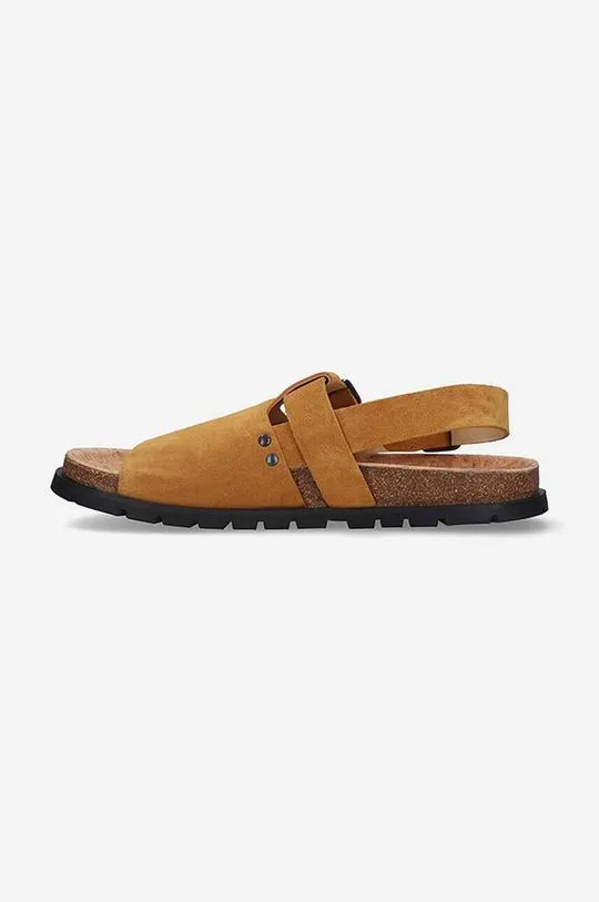 A.P.C. suede sandals Sandales Noe men's brown color