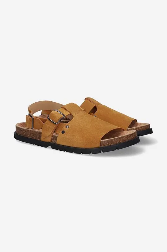 A.P.C. suede sandals Sandales Noe men's brown color