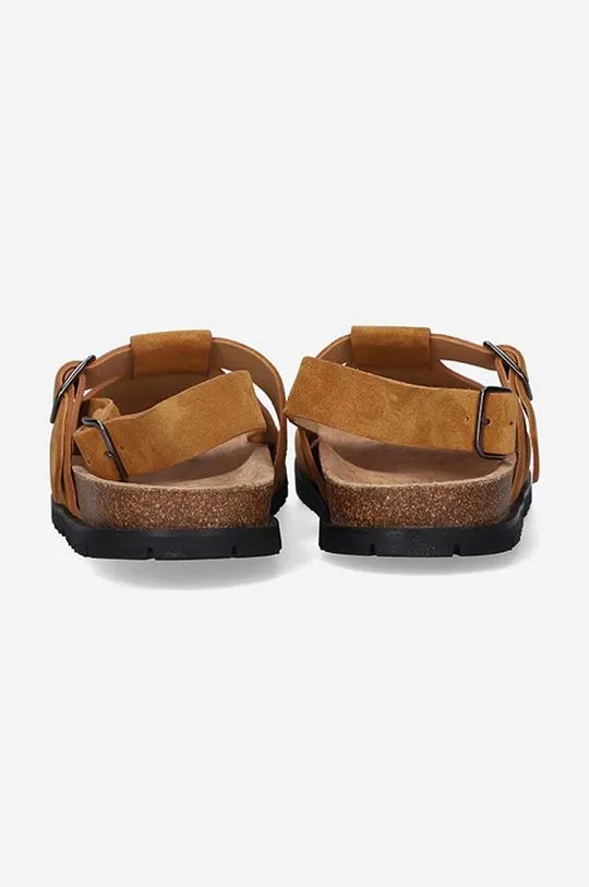 A.P.C. suede sandals Sandales Noe men's brown color