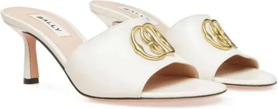 Bally Geha 65mm logo-plaque sandals White