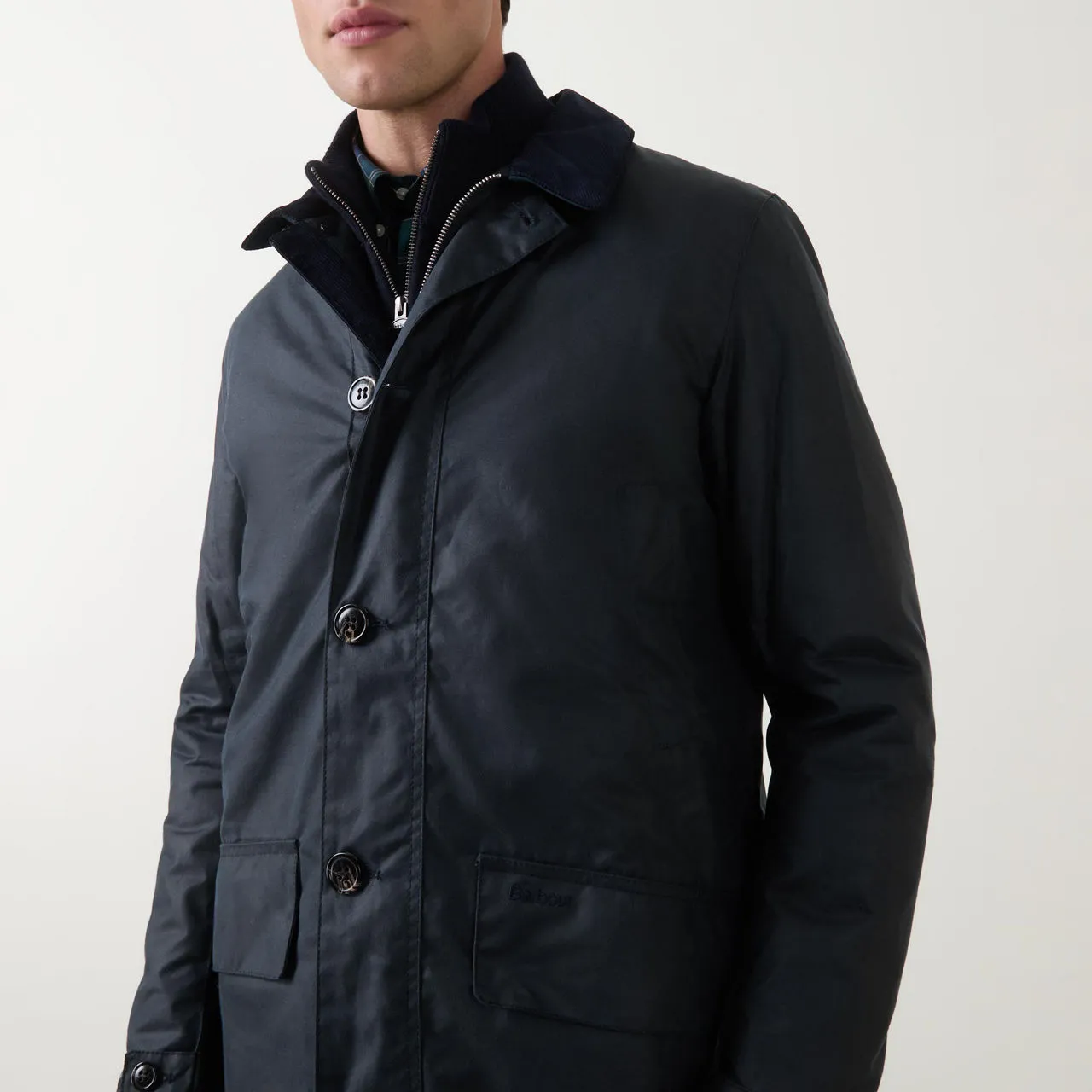 BARBOUR Casual Utility Wax Jacket - Navy