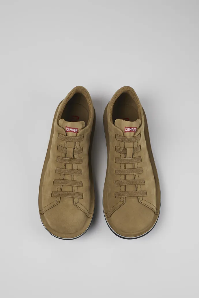 Beetle Brown Nubuck Low Sneaker for Men