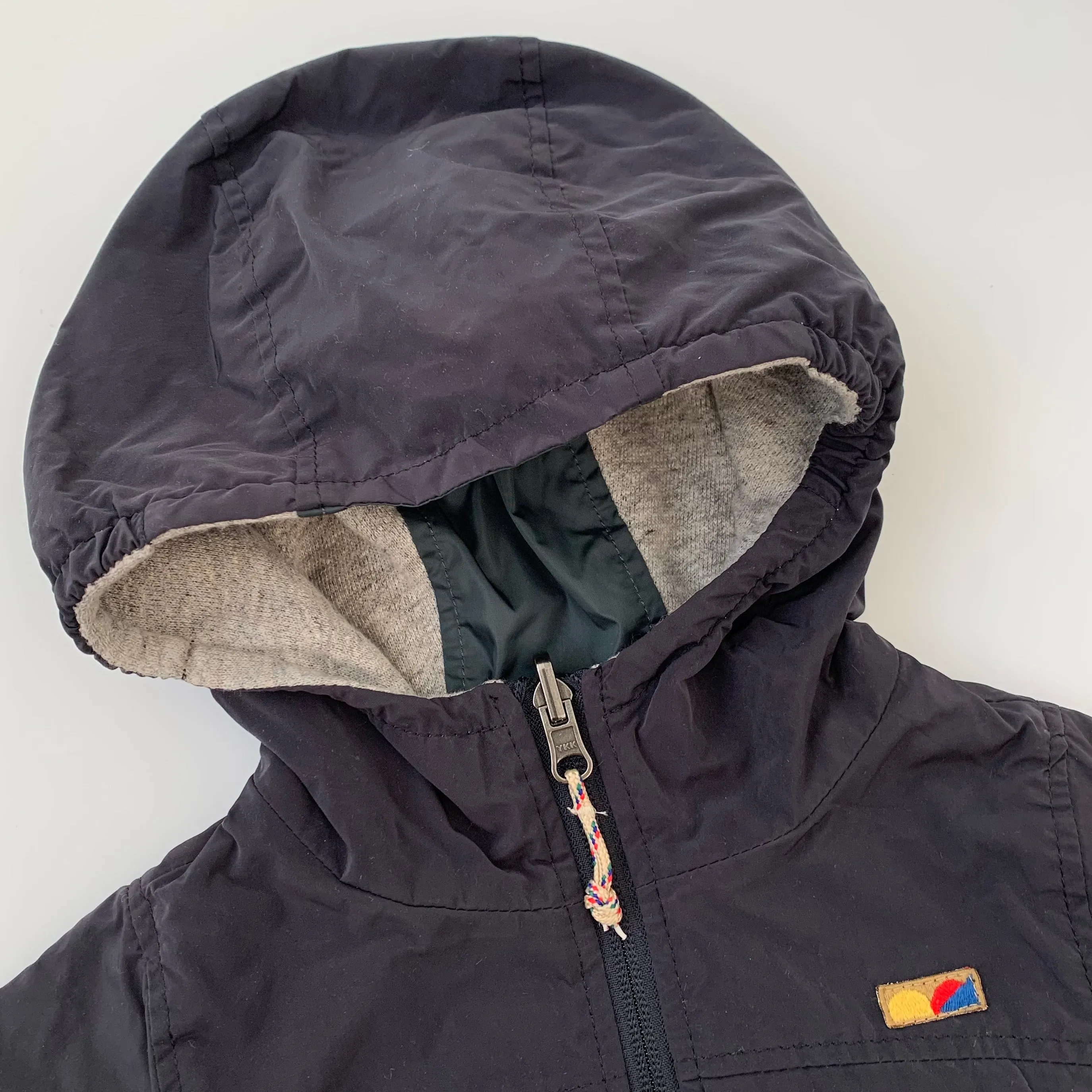 Bellerose Navy And Grey Reversible Waterproof Jacket: 2 Years