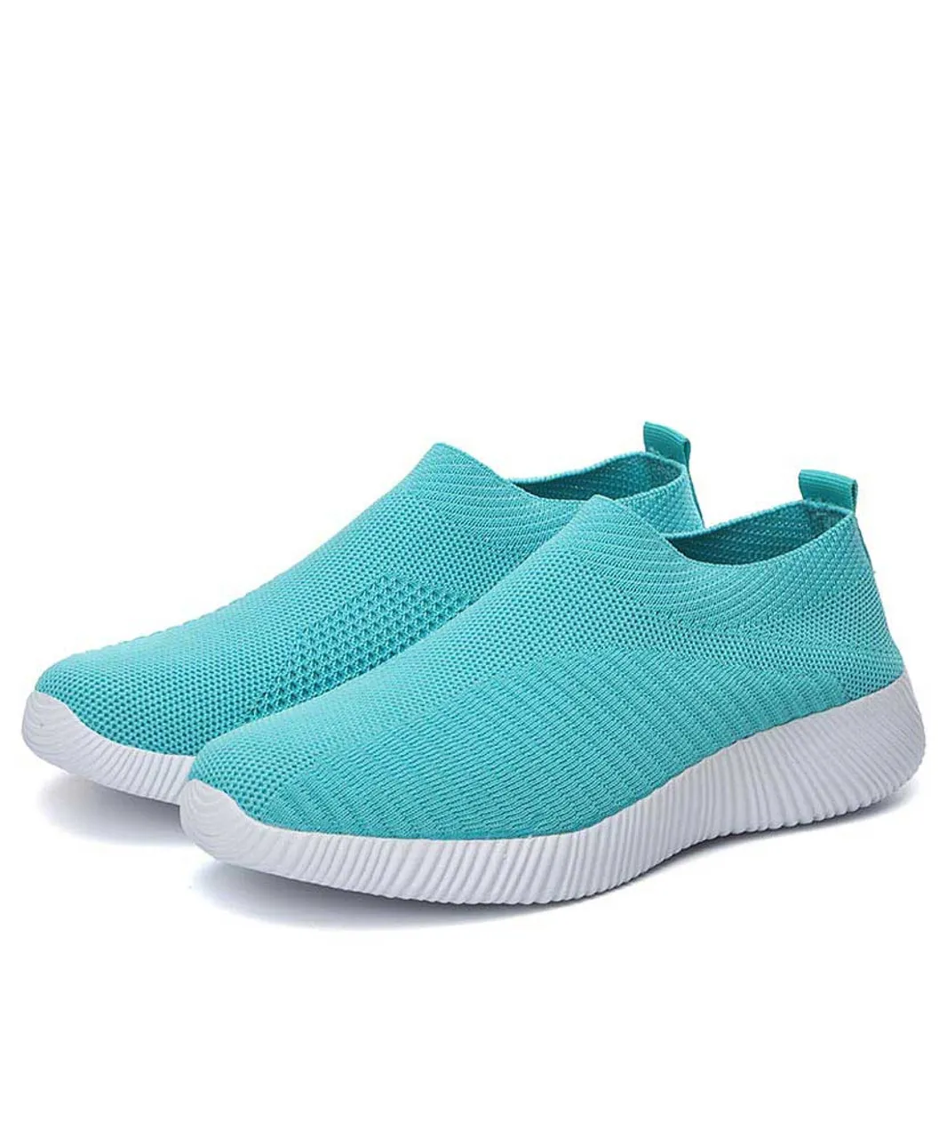 Blue texture stripe slip on shoe sneaker