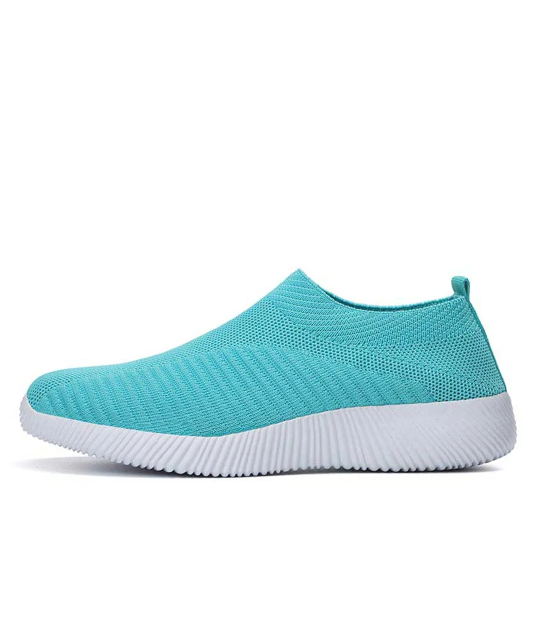 Blue texture stripe slip on shoe sneaker