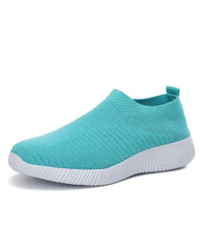 Blue texture stripe slip on shoe sneaker