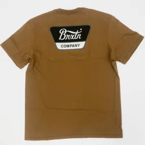 BRIXTON Linwood S/S Standard T-Shirt - Dark Brown