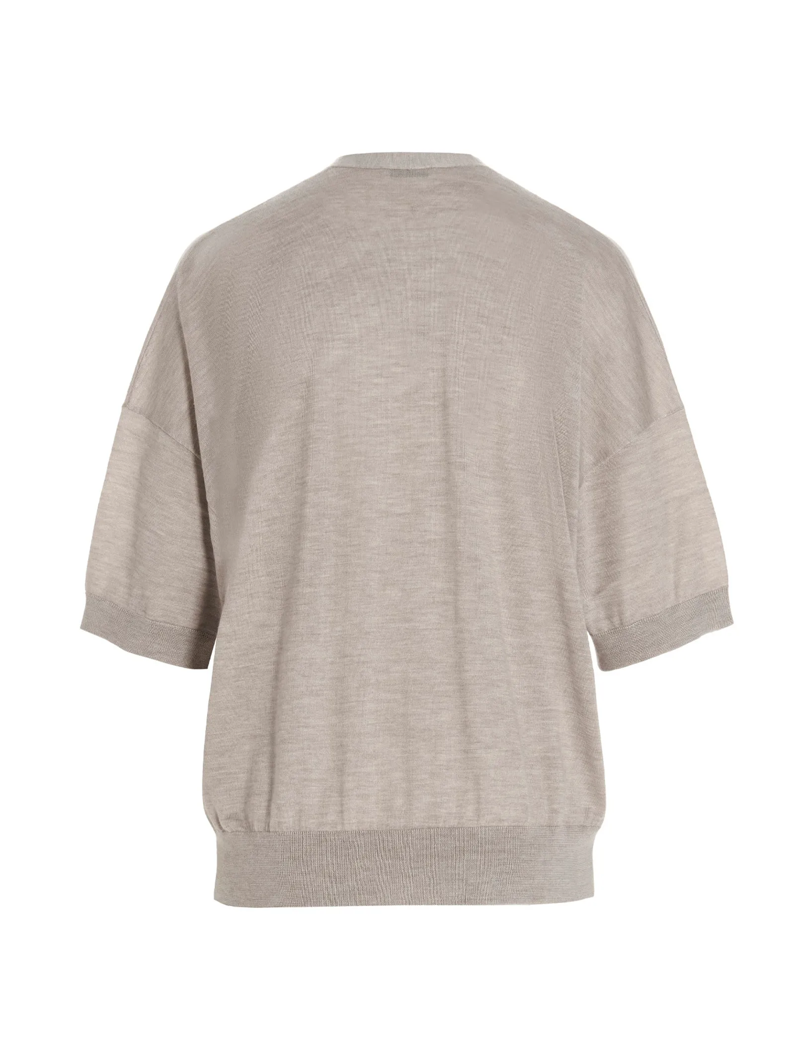 Brunello Cucinelli Monile V-Neck Short Sleeved Sweater