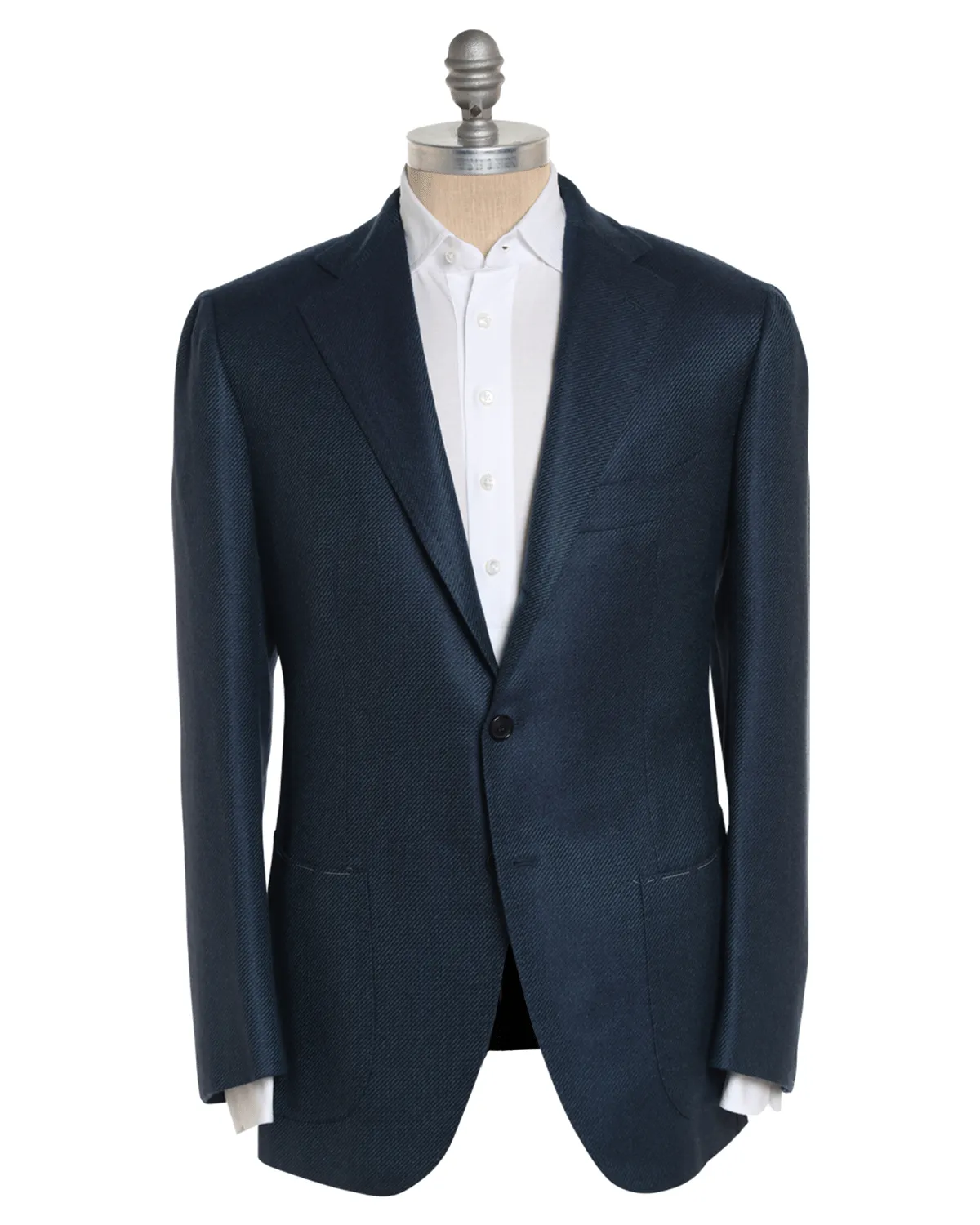 Cesare Attolini Turquoise Cashmere Textured Sportcoat