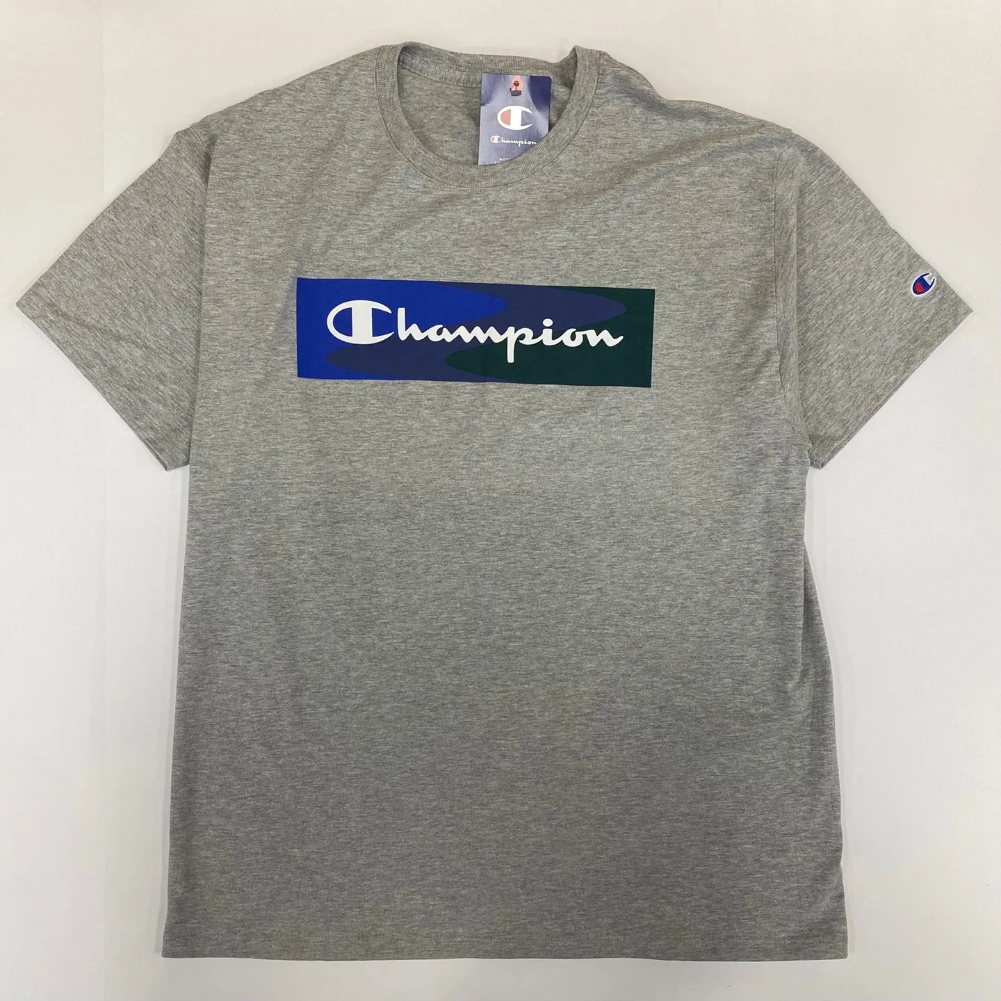 Champion Classic Script Outline Logo Print T-Shirt