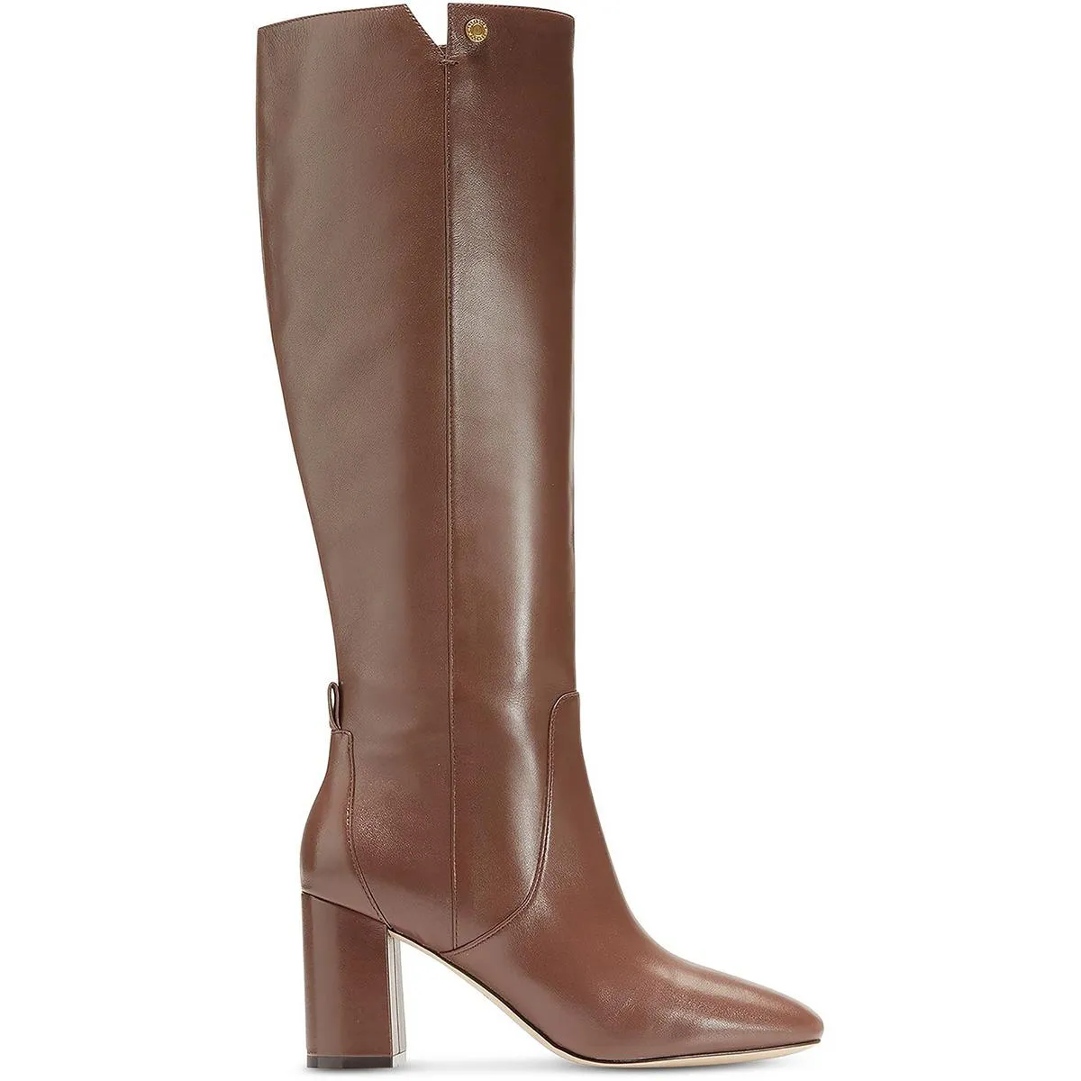 Cole Haan Womens Chrystie Leather Square toe Knee-High Boots