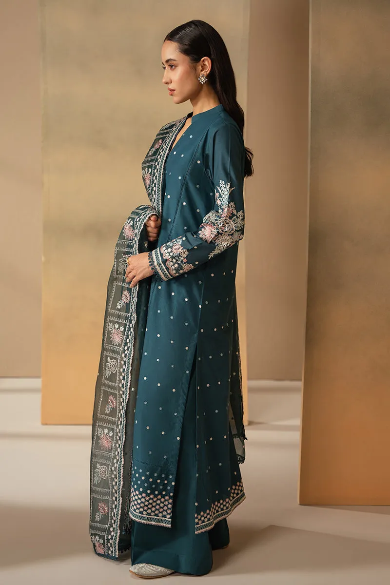 Cross Stitch Mahiri Embroidered Lawn Unstitched 3Pc Suit D-02 Midnight Bloom