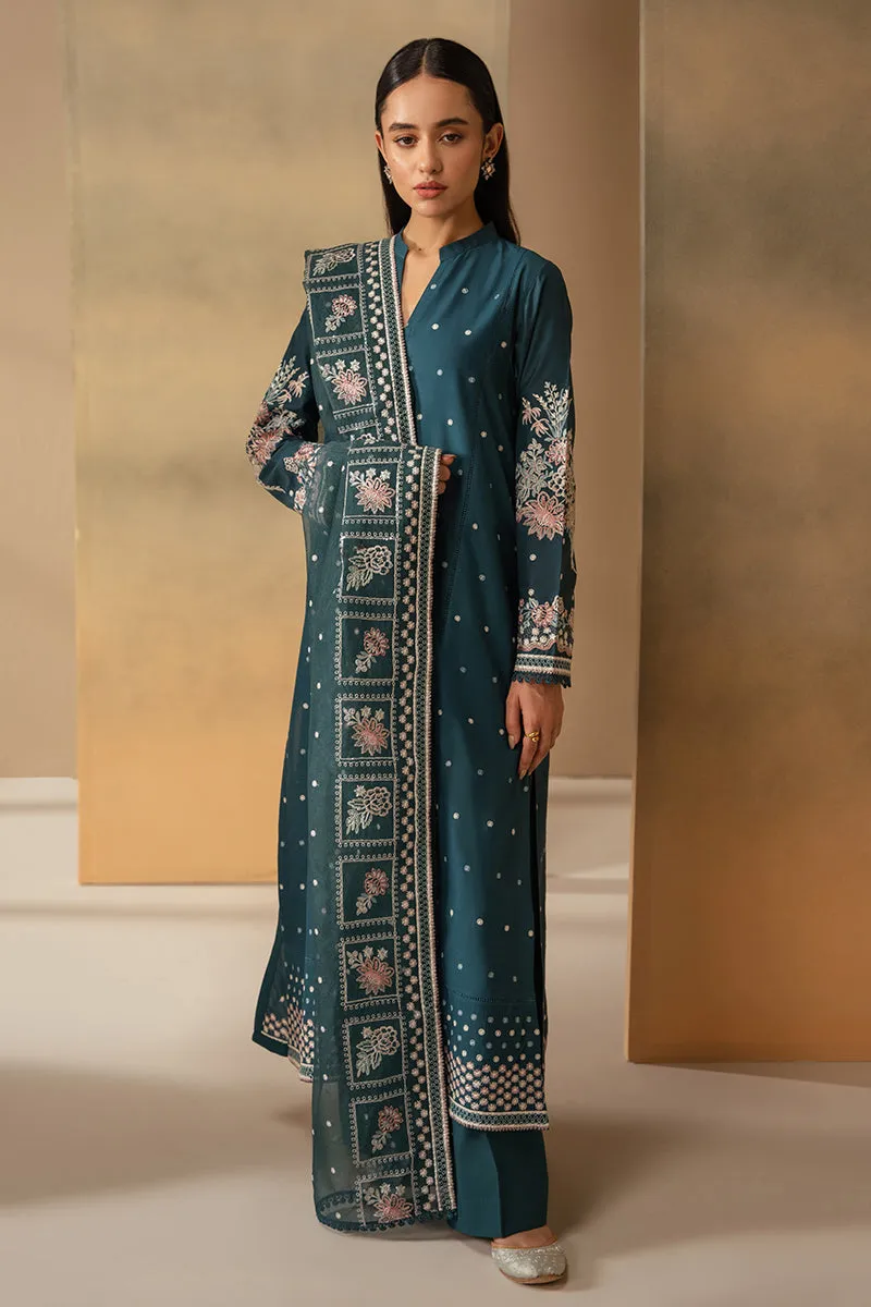 Cross Stitch Mahiri Embroidered Lawn Unstitched 3Pc Suit D-02 Midnight Bloom