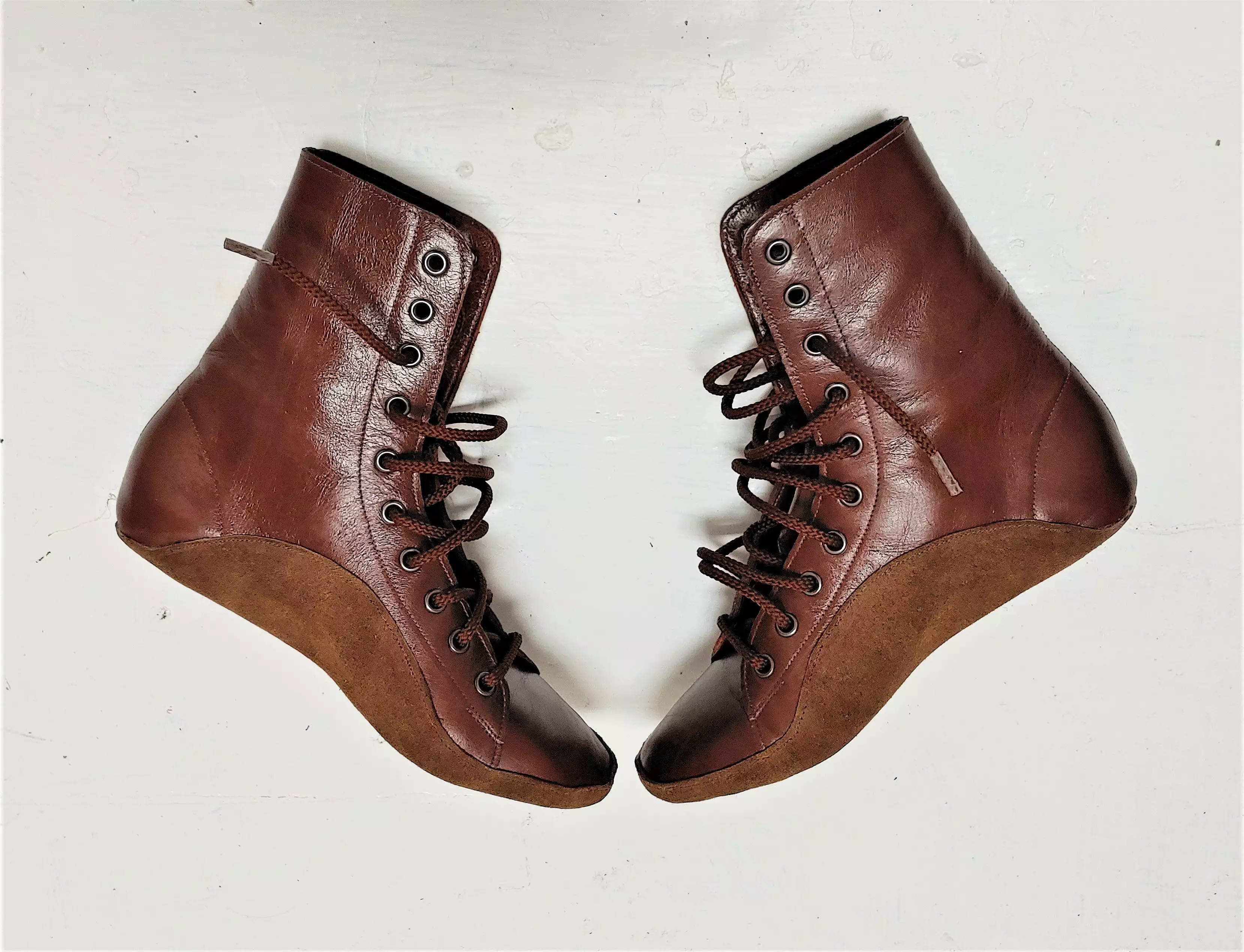 CUSTOM MADE Chestnut Brown Tightrope Boots