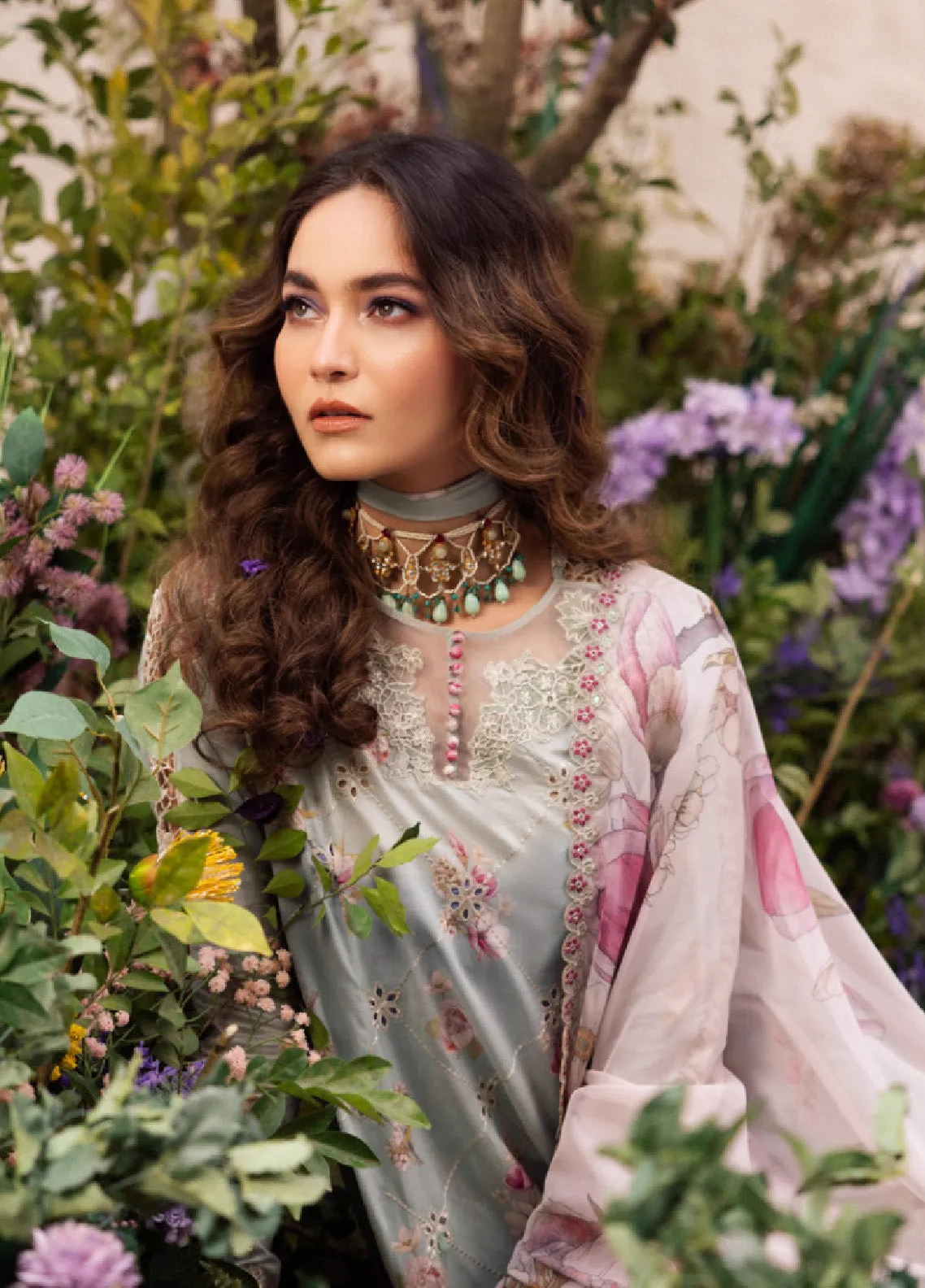 Dahlia By Iznik Embroidered Luxury Lawn 3 Piece Unstitched Suit IZ24DLL 10 MIRAGE