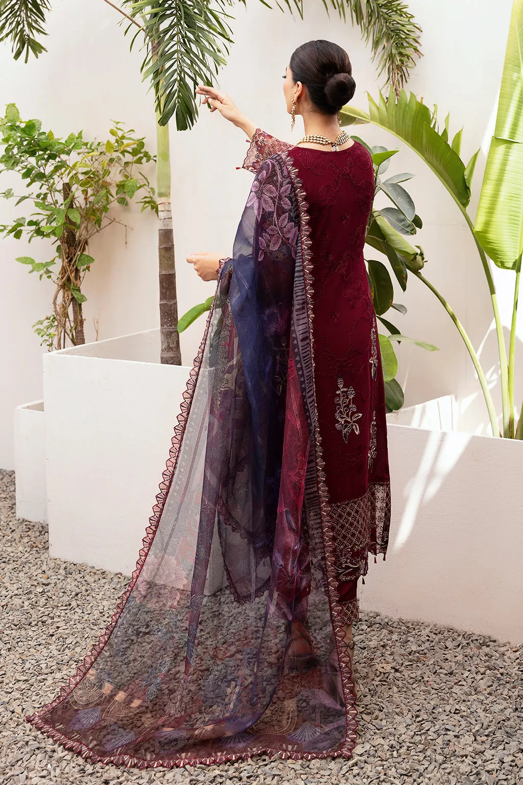 Dastan by Ramsha Embroidered Chiffon Unstitched 3Pc Suit T-210