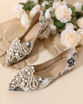 Elegant Pearl Flat Shoes