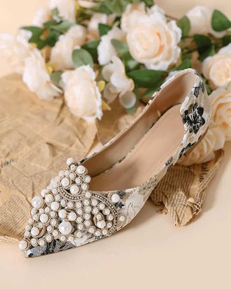 Elegant Pearl Flat Shoes