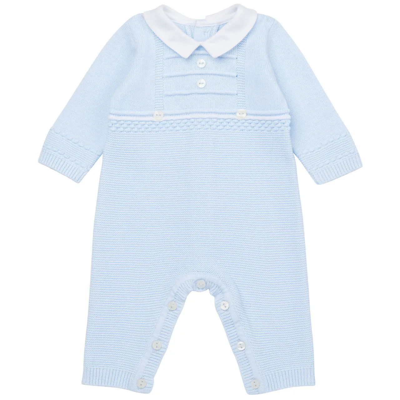 EMILE ET ROSE Hugo Two-Piece Babygrow and Hat Set - Light Blue