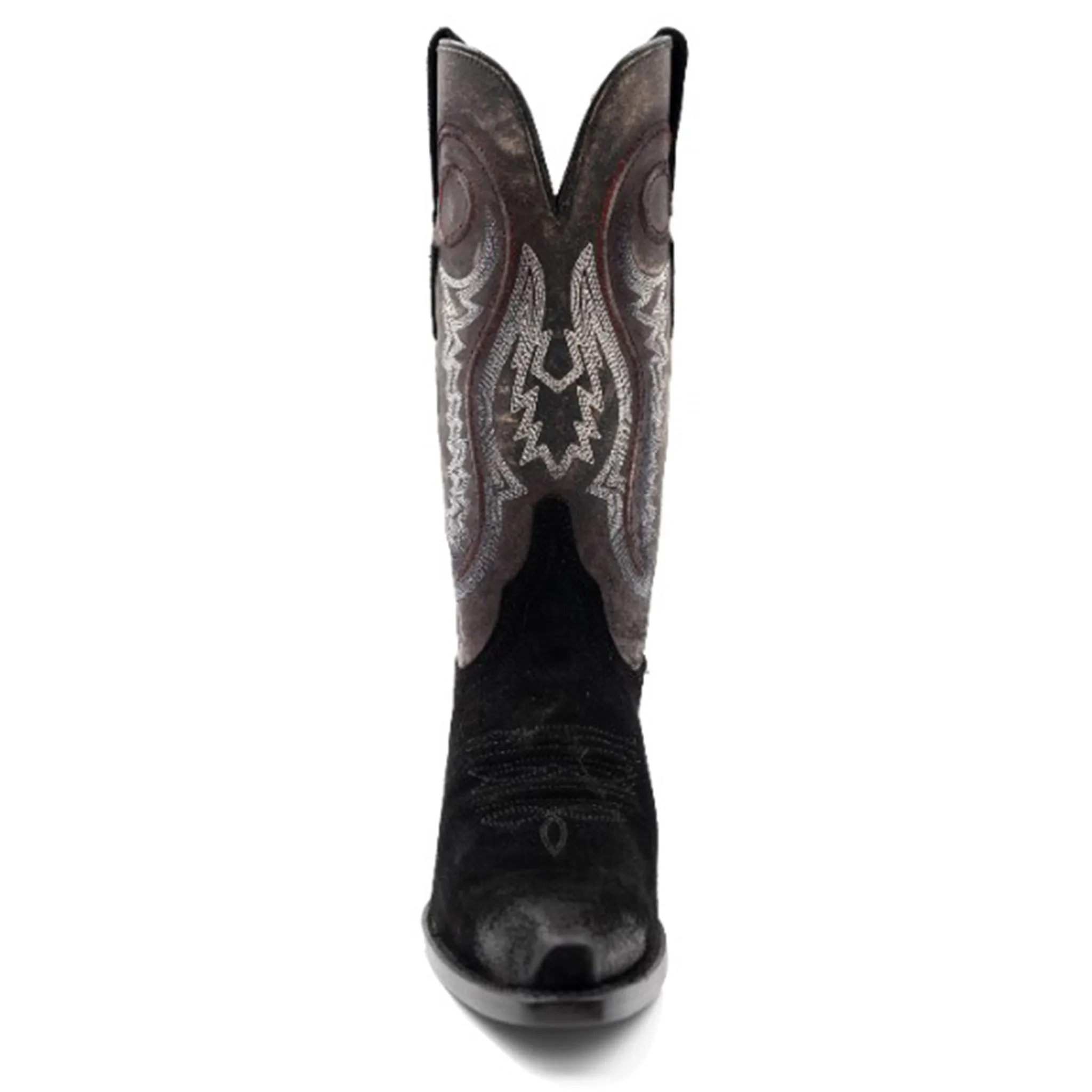 Ferrini Women's Black Roughout Stampede Western Boot