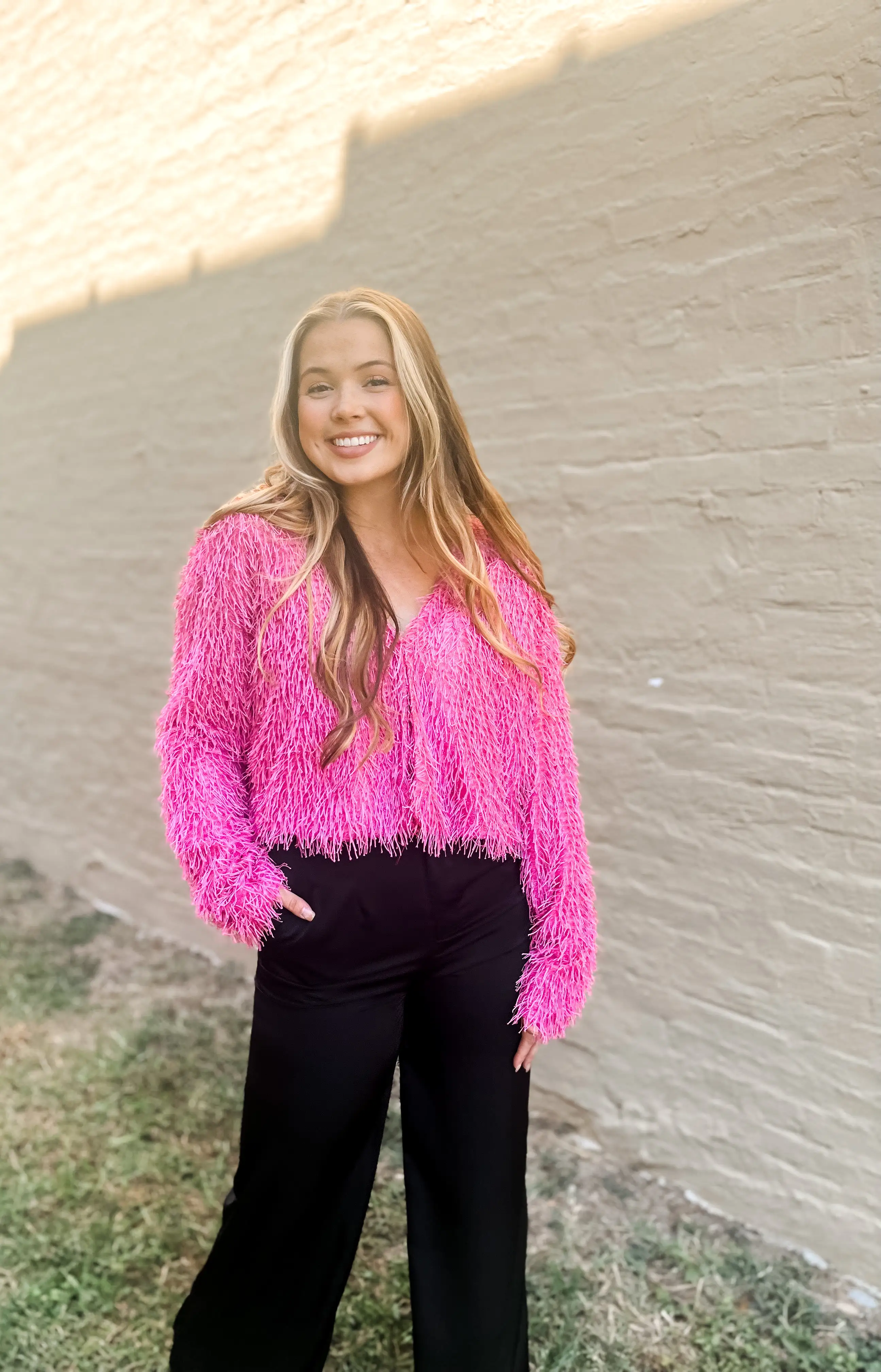 Festive Feather Crop Jacket