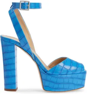 Giuseppe Zanotti Betty 120mm crocodile-print sandals Blue