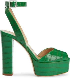 Giuseppe Zanotti Betty 120mm crocodile-print sandals Green