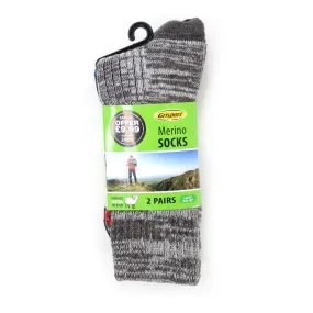 Grisport Mens Ladies Boys Socks 2 Pack Work Boot Wellington Sock Navy Grey 6-12