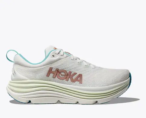 Hoka Women’s Gaviota 5 Athletic Shoes-Frost/Rose Gold