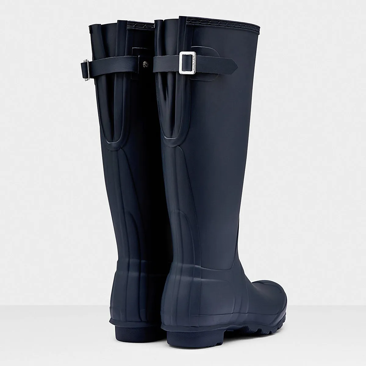 Hunter Women's Original Tall Back Adjustable Wellington Boots in Navy