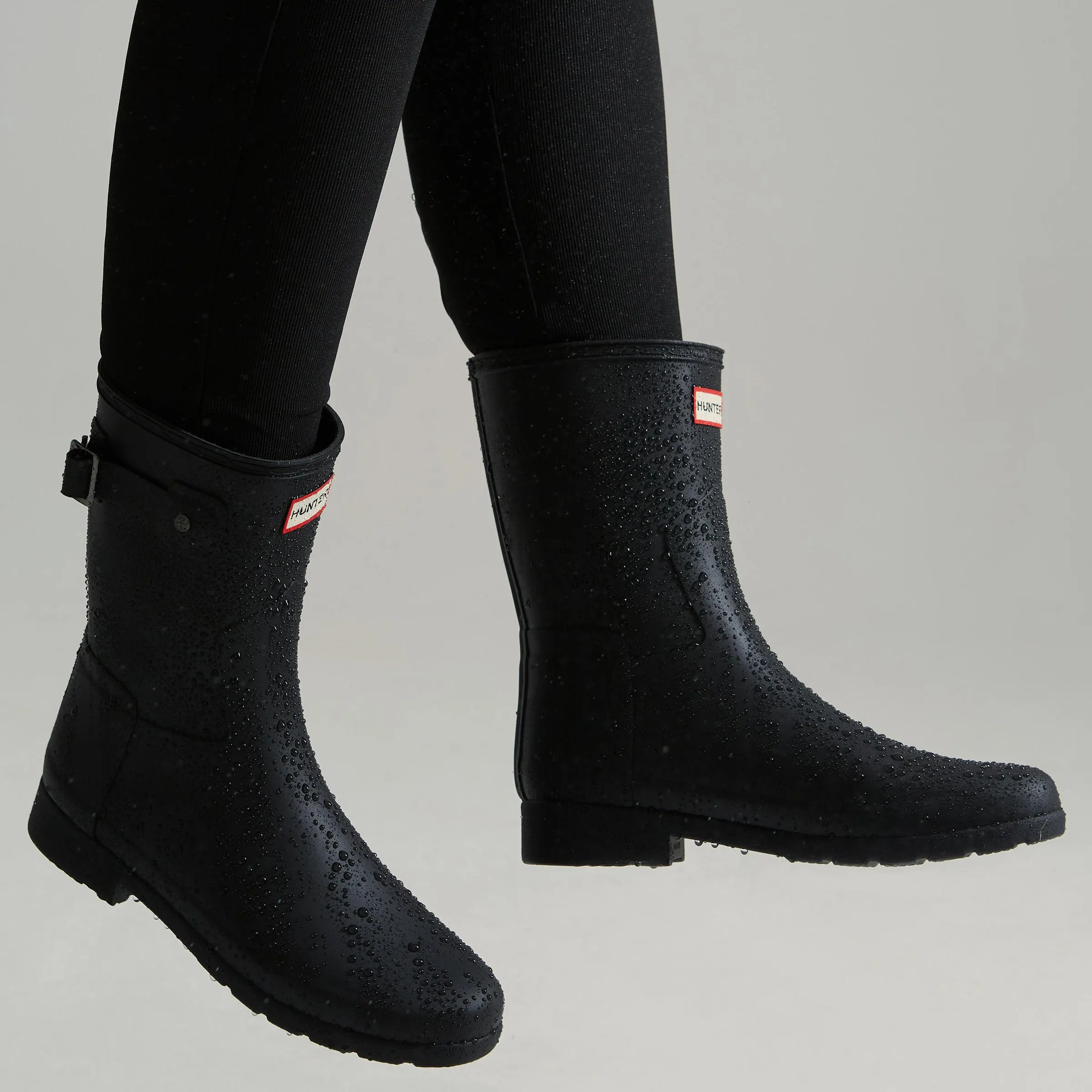 Hunter Women's Refined Slim Fit Short Wellington Boots in Black