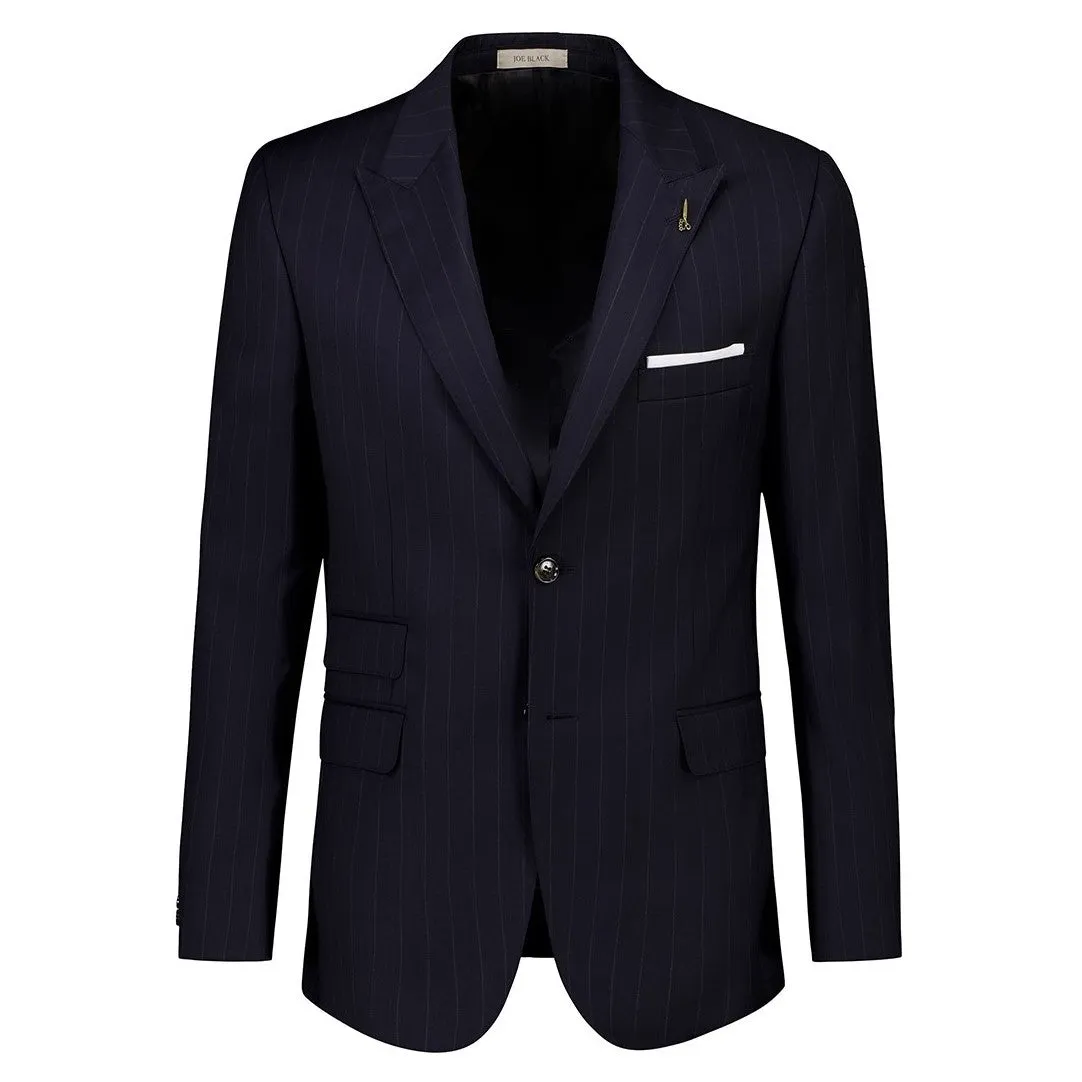 Joe Black 2pce Dark Navy Pin Stripe Suit