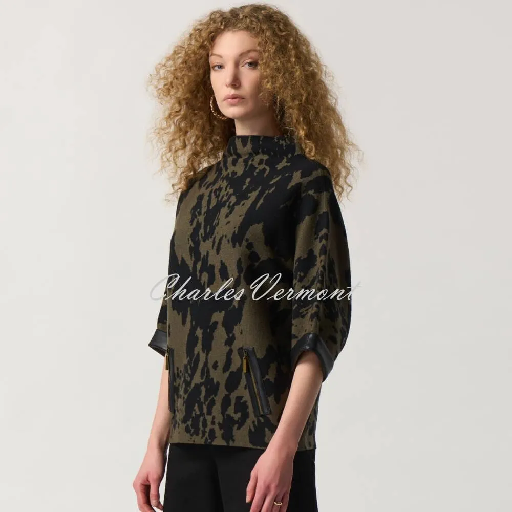 Joseph Ribkoff Animal Print Sweater Top - Style 233948