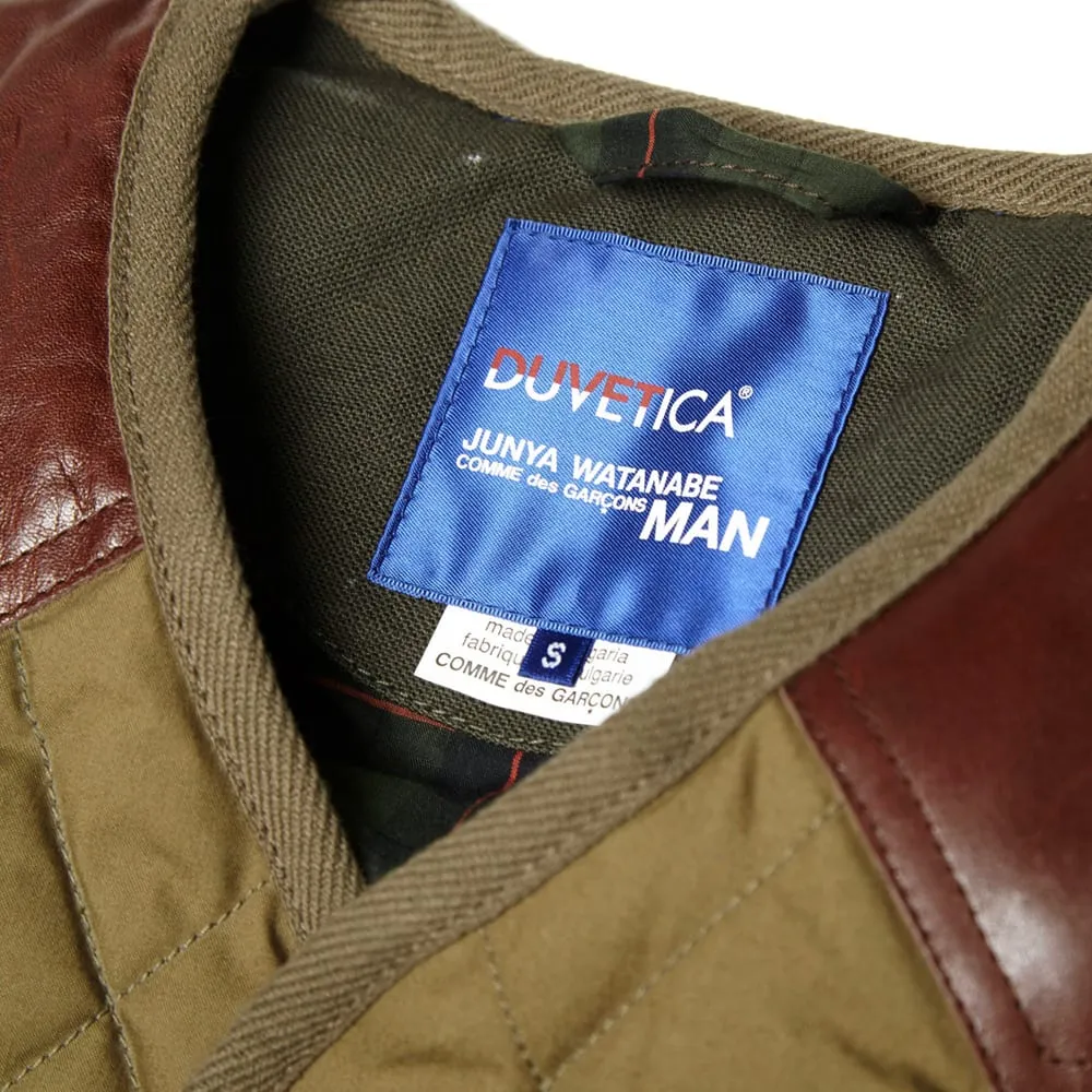 Junya Watanabe MAN x Duvetica Quilted Hunting GiletKhaki & Dark Brown