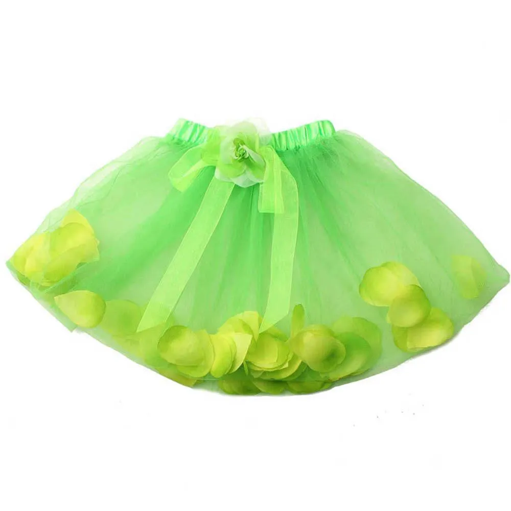 Kids Girls Flower Tulle Tutu Skirt Party Ballet Dancewear Skirts Pettiskirt Costume PY  SM6