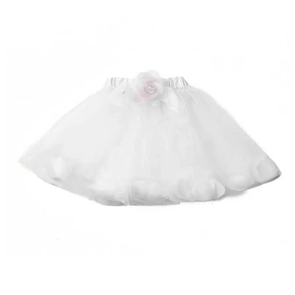 Kids Girls Flower Tulle Tutu Skirt Party Ballet Dancewear Skirts Pettiskirt Costume PY  SM6