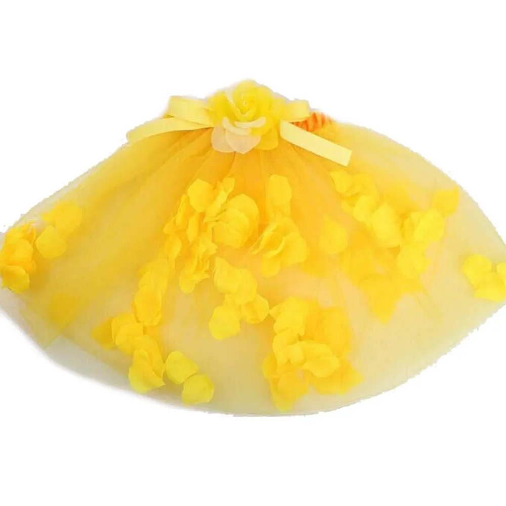 Kids Girls Flower Tulle Tutu Skirt Party Ballet Dancewear Skirts Pettiskirt Costume PY  SM6