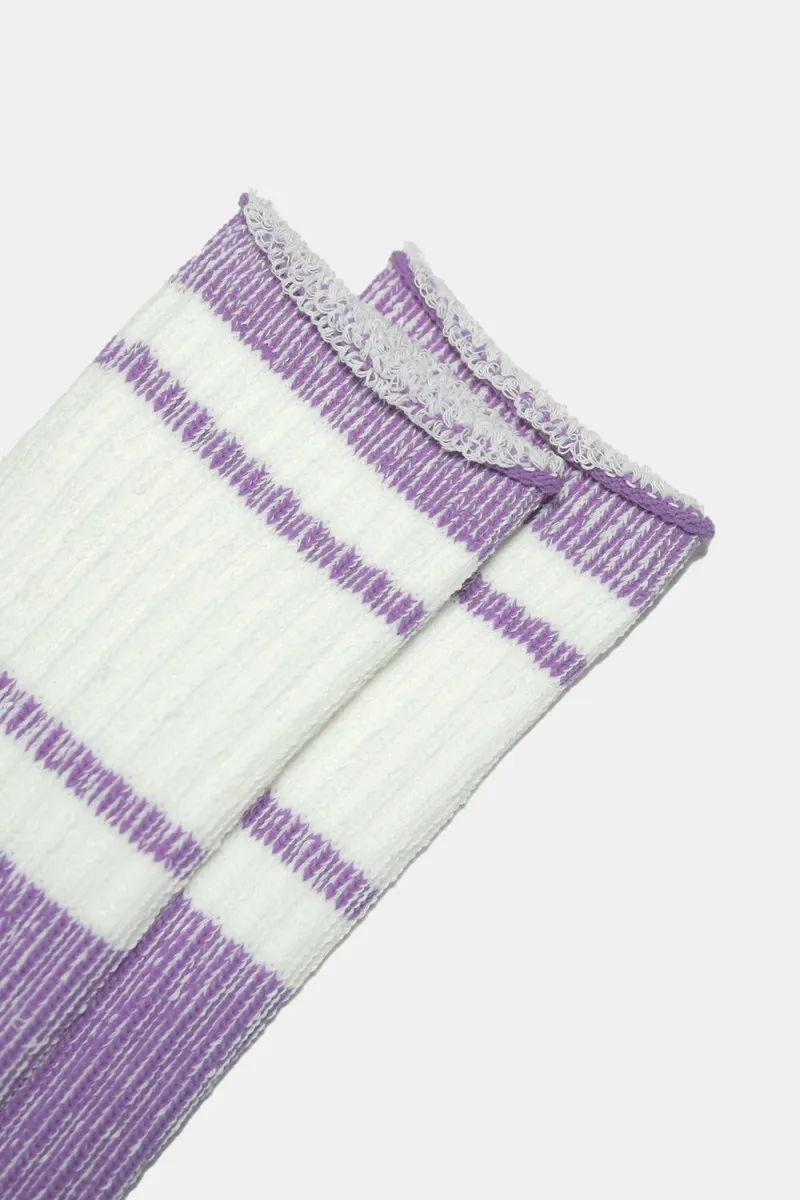 Kinari Skater Plating Crew Socks (Purple)