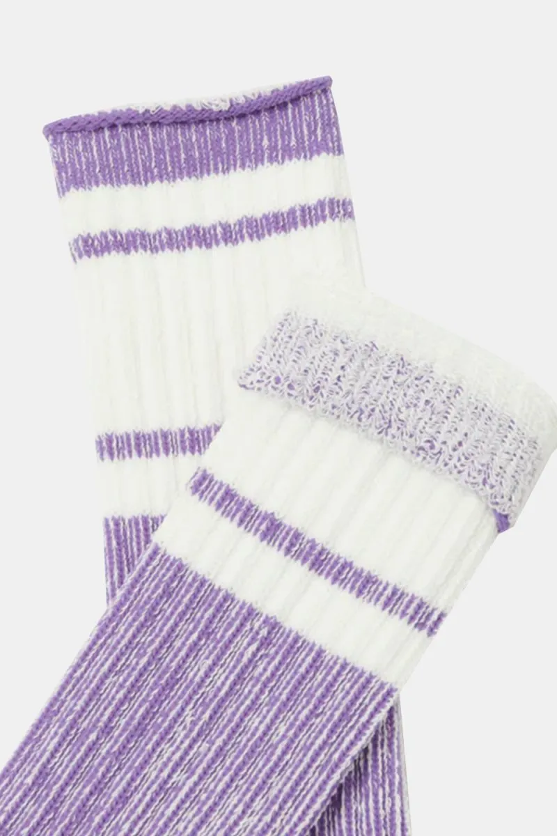 Kinari Skater Plating Crew Socks (Purple)