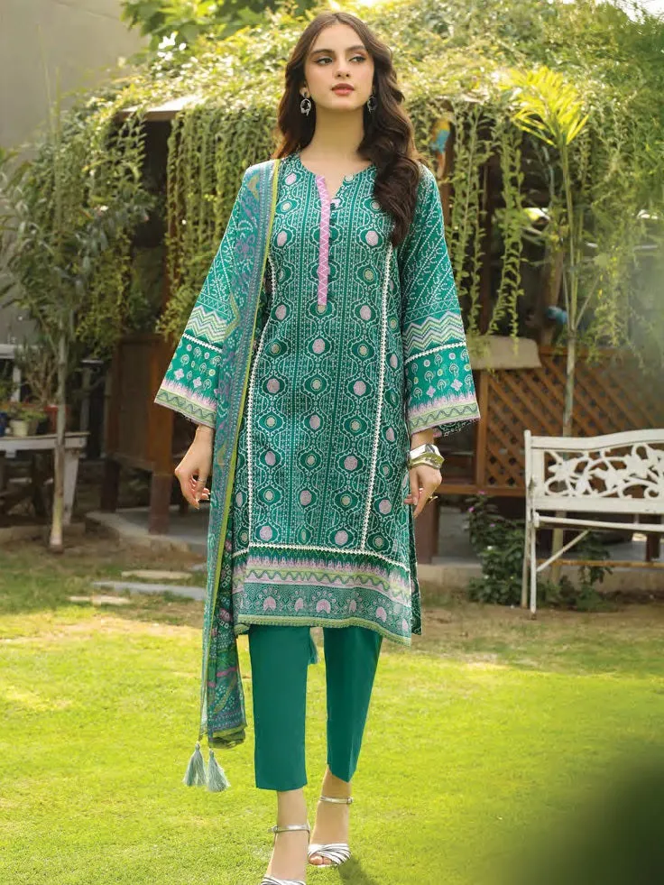 Komal Prints by Lakhany Unstitched Printed Lawn 3Pc Suit LG-RL-0002-B