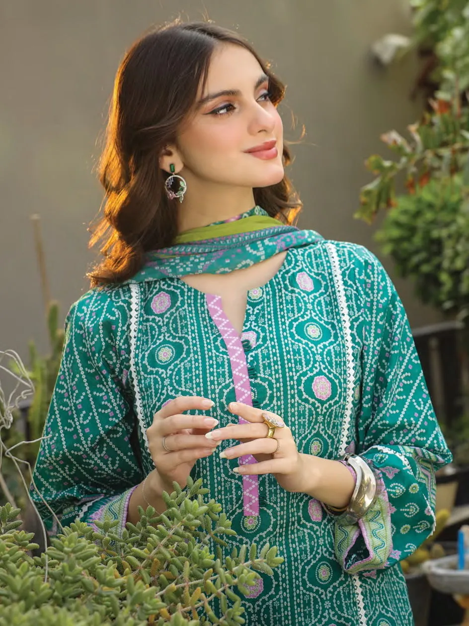 Komal Prints by Lakhany Unstitched Printed Lawn 3Pc Suit LG-RL-0002-B