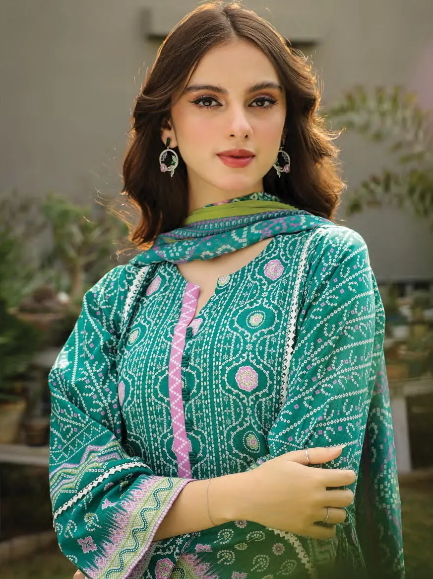 Komal Prints by Lakhany Unstitched Printed Lawn 3Pc Suit LG-RL-0002-B