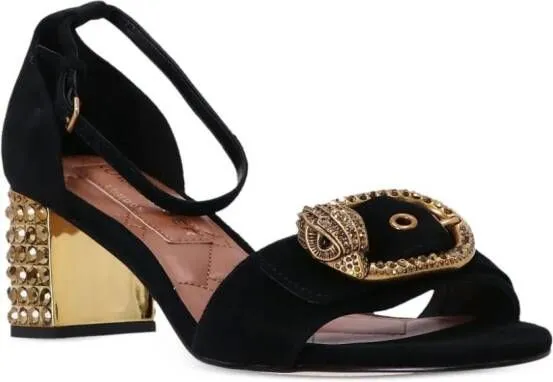 Kurt Geiger London Mayfair Court crystal-embellished sandals Black