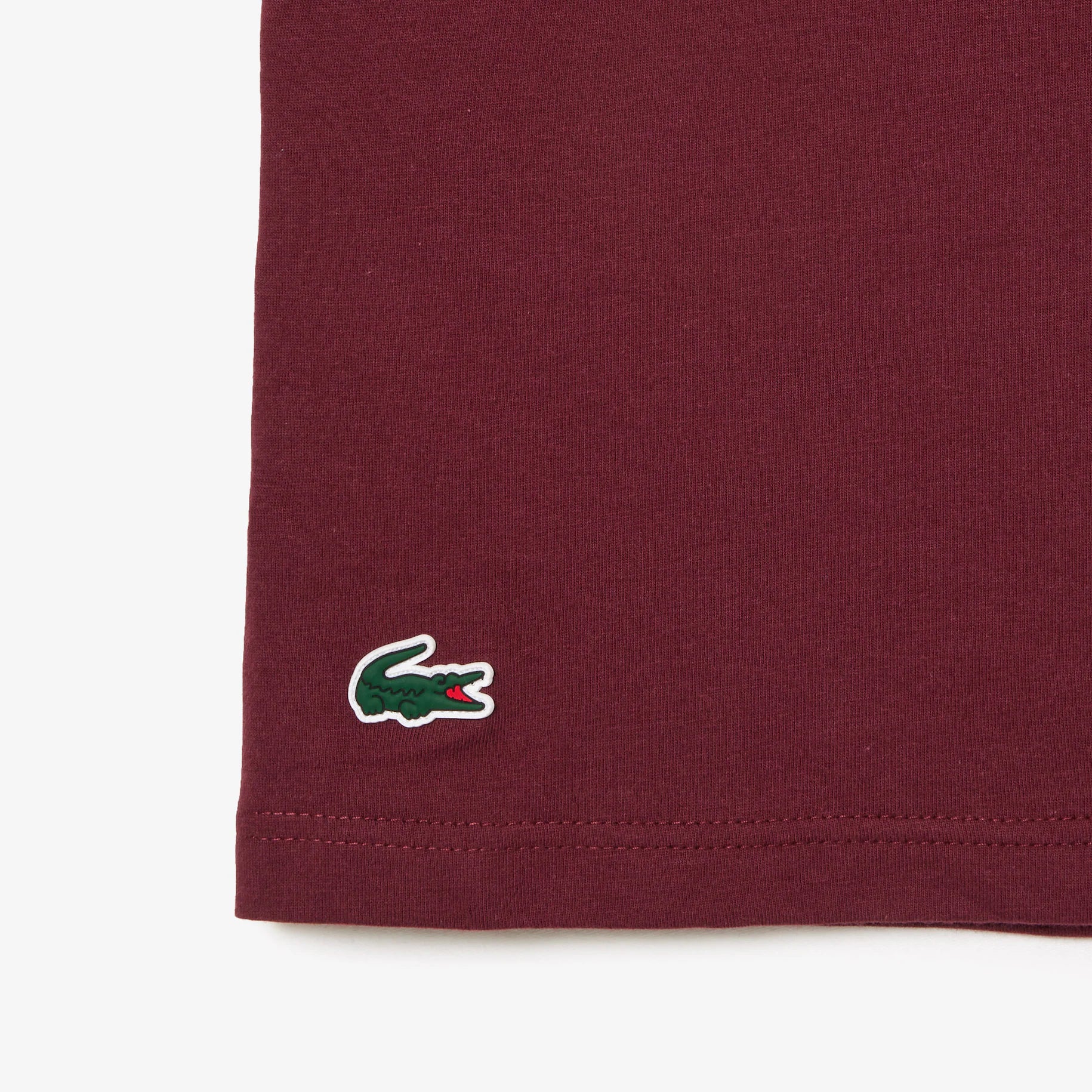 LACOSTE Cotton Jersey Sport T-shirt - Burgundy