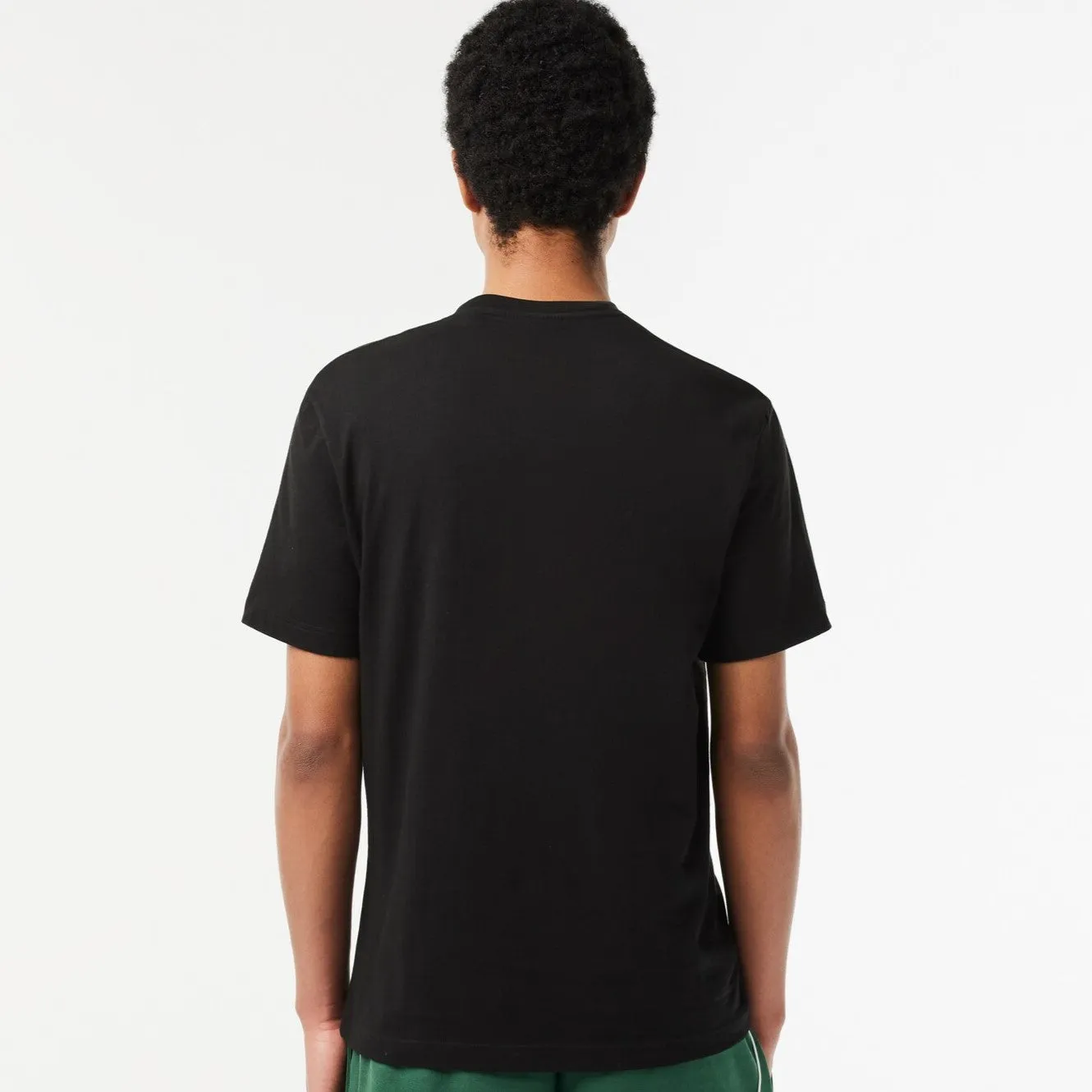 LACOSTE Men's Cotton Jersey Signature Print T-Shirt