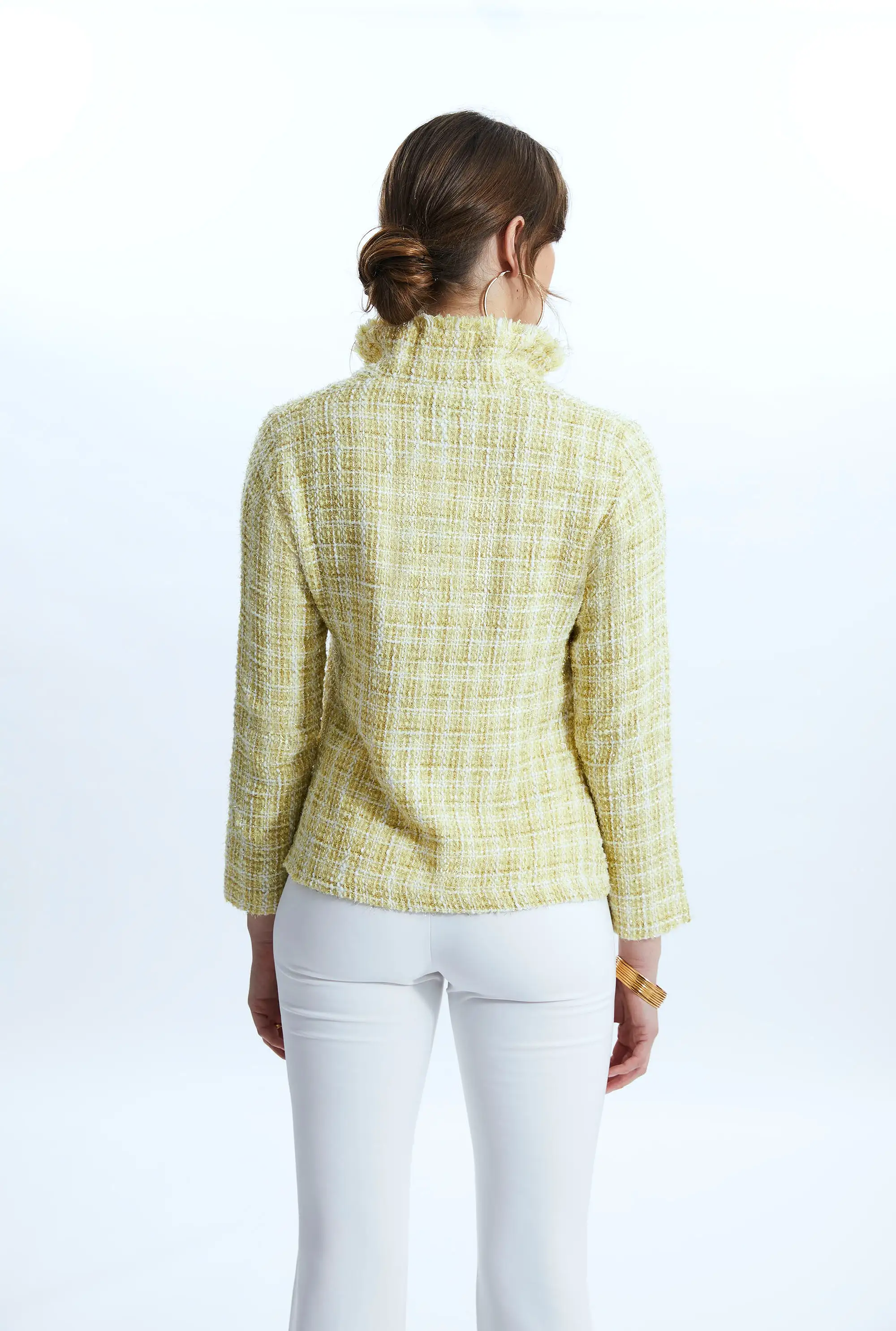 Lemon Italian Tweed Unstructured Jacket