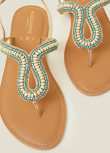 Loop Bead Sandals by Accessorize | Look Again