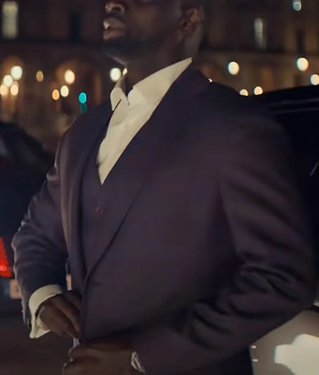 Lupin S01 Assane Purple Suit | Omar Sy Suit