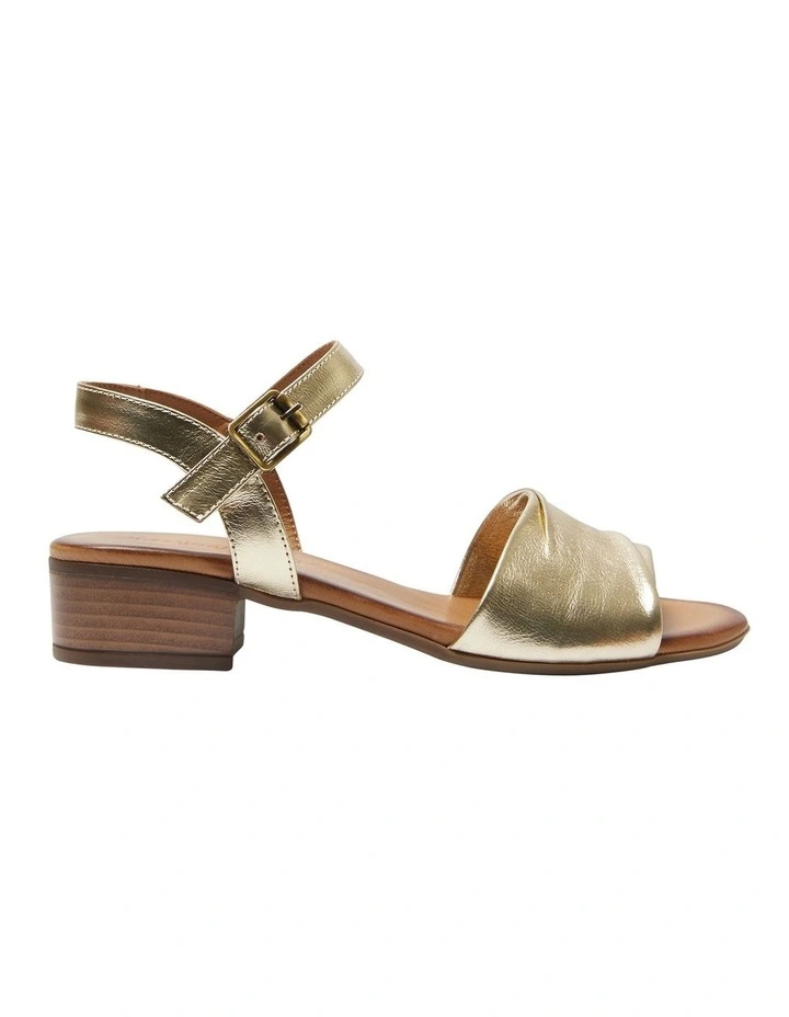 Maisy Sandals in Soft Gold Leather